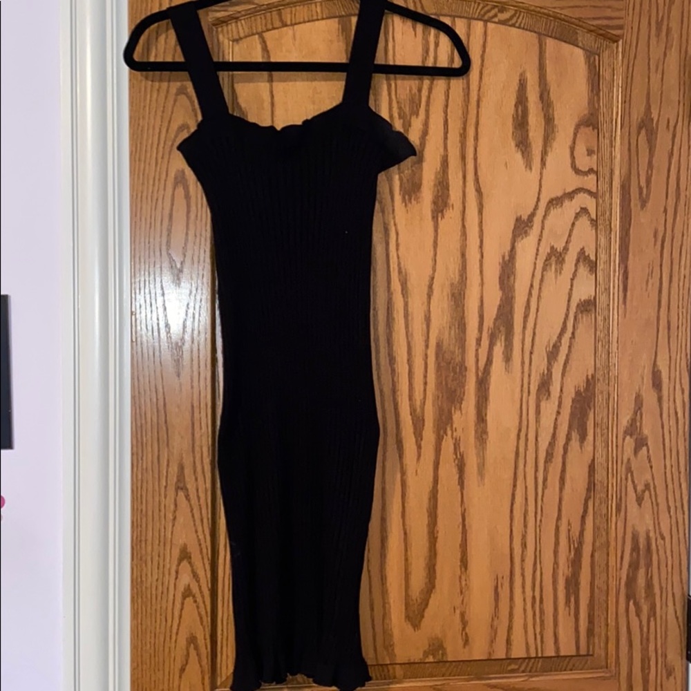 black mini dress